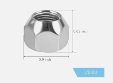 ya 13 9.15 baidi 10 Pcs Tire Nut Lug Nuts Set Closed End Locking Wheel for Trailer