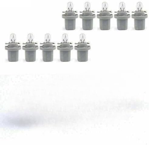 ya 13 9.15 baidi 10pcs for Bulbs 13598 T5 24V 1.2W BAX8.5d/2 Grey Signal Light Lamps