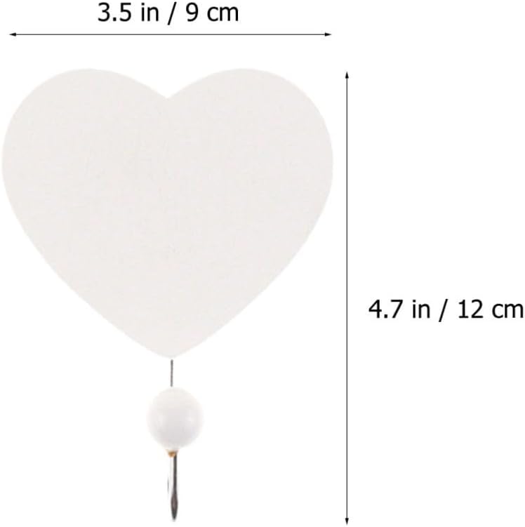 ya 26 10.21 baidi 5Pcs Kitchen Hanger Hooks Heart Shape Hole Punched Hook Wall-Mounted