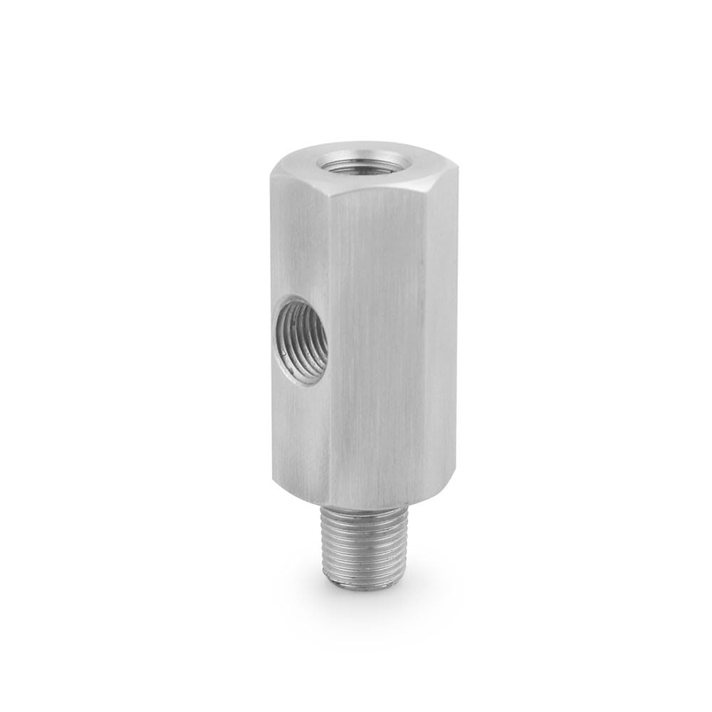 ya 5 8.10 1/8 NPT Female Oil Pressure Sensor Tee to 1/8 NPT Male Adapter Supply Feed Line