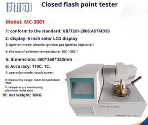 ya 14 9.20 zhengce Automatic Opening and Closing Flash Point Tester Diesel Lubricating Oil Tes-5