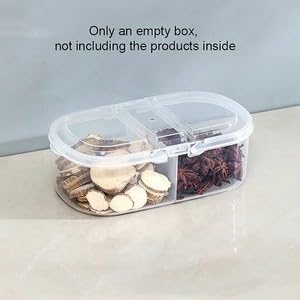 ya 14 9.20 baidi Double Compartment With Lid Food Dried Fruit Sealing Jar Multifunctional Kitc-wq-4