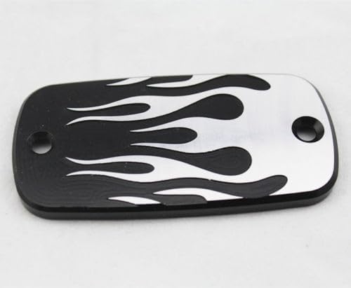 ya 10 9.16 zhengce Universal Black Flame Front Brake Fluid Cap Chopper Cruiser Touring Motorcy
