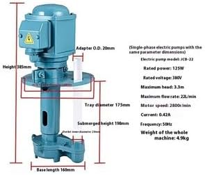 ya 28 10.13 baidi DB-12A/40W Efficiency Machine Tool Grinder Coolant Circulating Oil Pump 220V-12