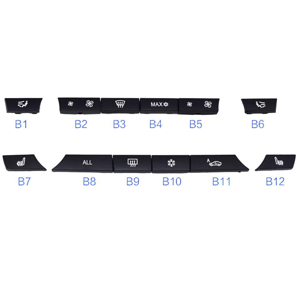 ya 8 8.24 baidi Set 12 A/C Heater Switch Repair Kit Button Key Caps for BMW 5 6 7 F10 F01 F12