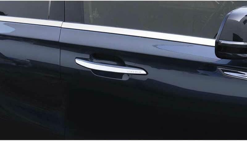 ya 2 8.15 for Lincoln Aviator 2020-2021 Chrome Steel Exterior Side Door Handle Cover Trim
