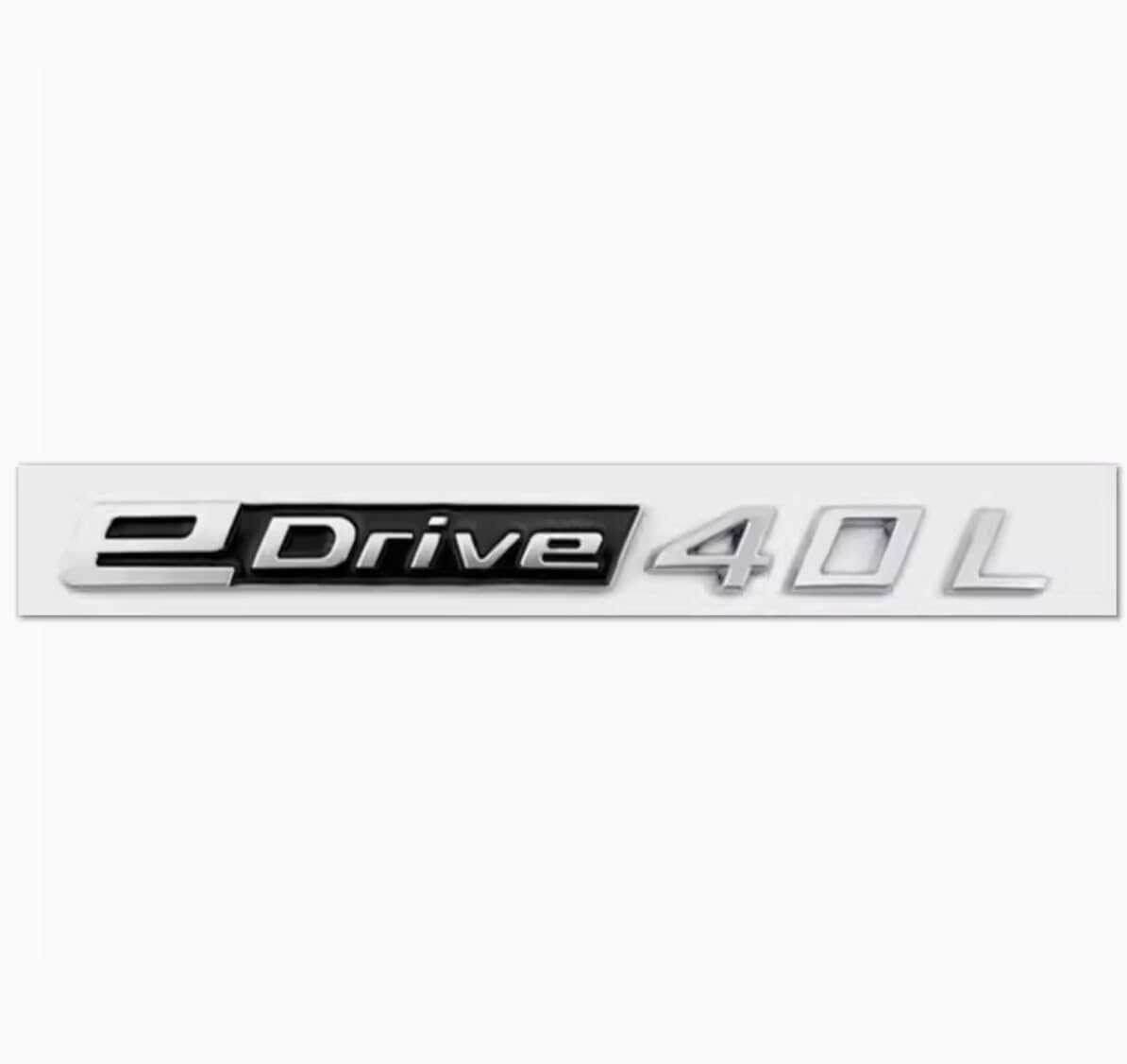 ya 5 8.10 EDrive40L EDrive 40 L Letter EMBLEM BADGE STICKER Silver for I3 I4 I5