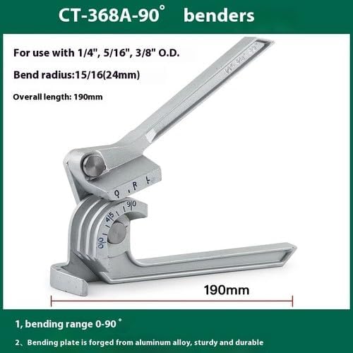 ya 14 9.20 zhengce Manual Pipe Bender, Size 6/8/10 Multi-purpose, Copper Pipe Aluminum Pipe Be-12