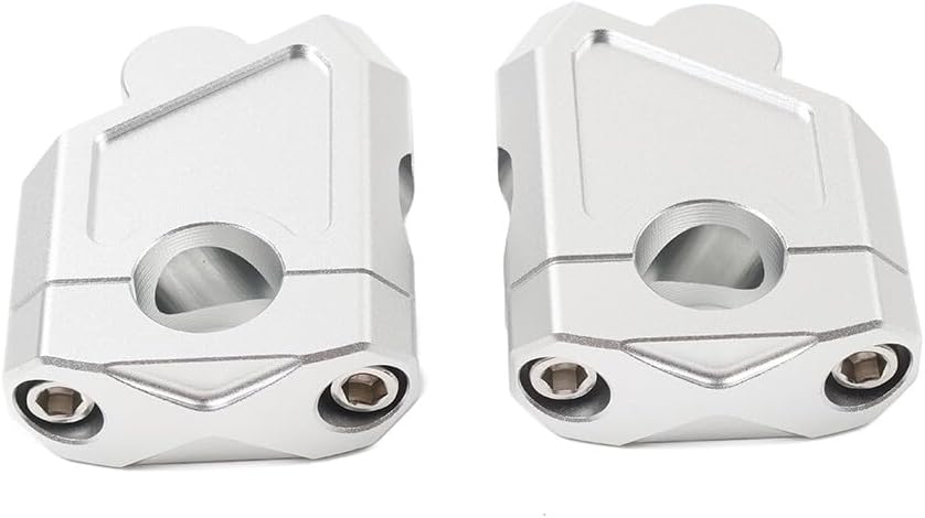 ya 14 9.20 zhengce Motorcycle 7/8 22mm Handlebar Bar Mount Clamp Riser Silver for Honda for Su-1