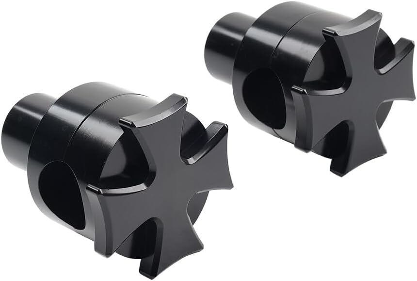 ya 6 8.14 Universal 2 Rise Handlebar Riser Clamp Mount Fit Harley Softail Dyna Road King