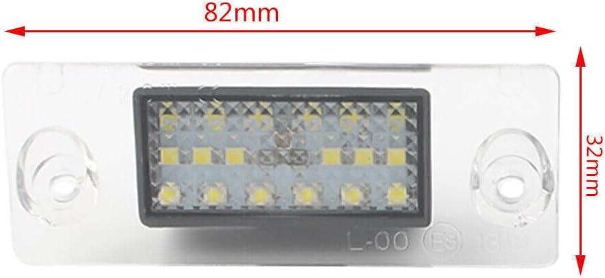 ya 4 8.8 2 Pack 18 White LED Rear License Plate Number Plate Lights for Audi A4 B5 95-01