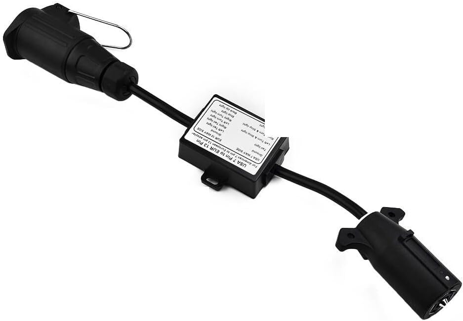 ya 5 8.24 baidi Vehicle 7 Way Plug to European 13-Pin Round Connector Trailer-Light Converter