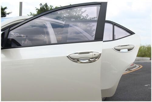 ya 2 8.15 Stainless Steel Chrome Exterior Door Bowl Trim for 2015-2018 for Toyota for Corolla