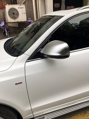 ya 11 9.14 baidiPair Matt Chrome Side Mirror Cover Caps W/O Side Lane Assis for Audi Q5 Q7 09-15