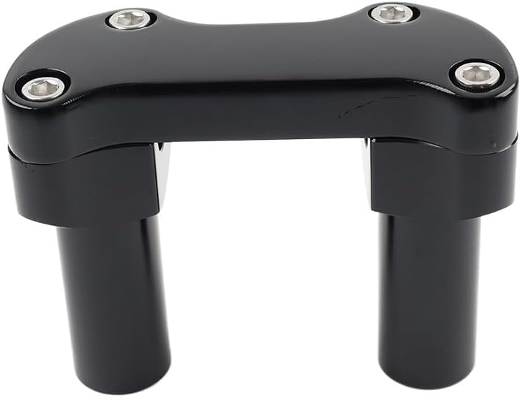 ya 4 8.8.2 3.5 Straight Handlebar Riser & Top Clamp Black for Harley Dyna Tour Road