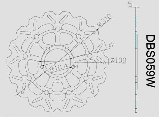ya 13 9.15 baidi Front Brake Disc Rotor for Kawasaki ZX6R 13-22 ZX10R 08-15 ZZR1400 Z800 Z1000