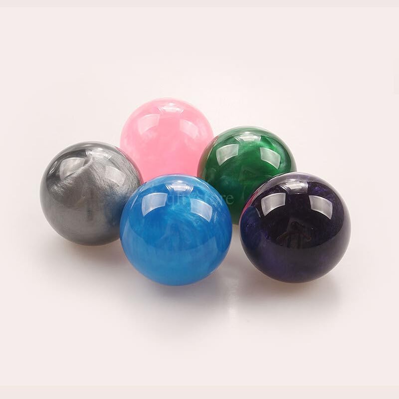 ya 11 9.14 baidi1* Marble Style Round Ball Shift Knob Gear Shifter Head with 3 Adapters Purple