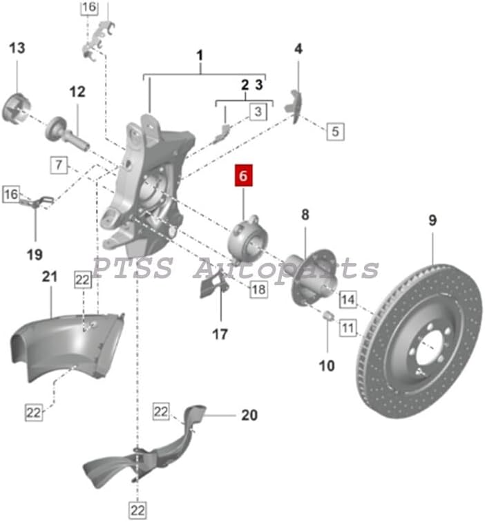 ya 5 8.24 baidi 95833158300 Front Rear Wheel bearing OE for Porsche for Cayenne 911 GT3 for VW Touareg