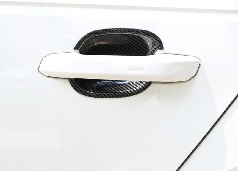 ya 5 8.10 for Audi A4 A5 2017-21 Carbon Fiber Outside Door Bowl Cup Molding Cover Trim 4P