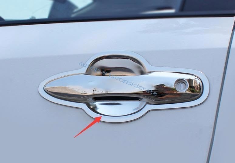 ya 5 8.10 for Toyota for Corolla 20-2024 Silver Steel Exterior Side Door Bowl Cup Cover Trims