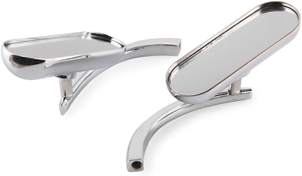 ya 2 8.15 Chrome Oval Rearview Side Mirror for Harley-Davidson Road King Fatboy Dyna