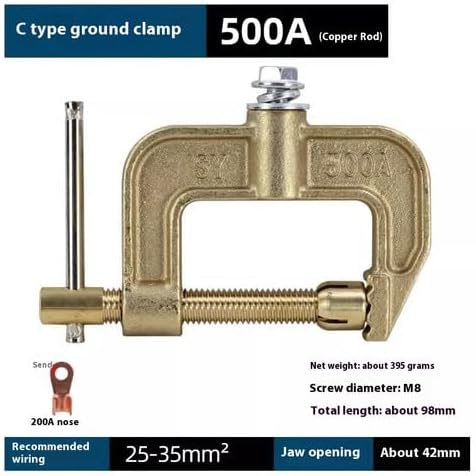 ya 28 10.13 baidi 500A Brass G-Shape Grounding Welding Clamp, Welding Machine Grounding Clamps-2