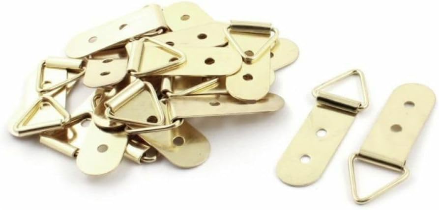 ya 26 10.21 baidi 100PCS Triangle Picture Hanger Photo Frame Hooks Frame Triangle Hanger
