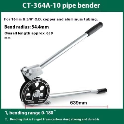ya 14 9.20 zhengce Manual Pipe Bender, Size 6/8/10 Multi-purpose, Copper Pipe Aluminum Pipe Be-16