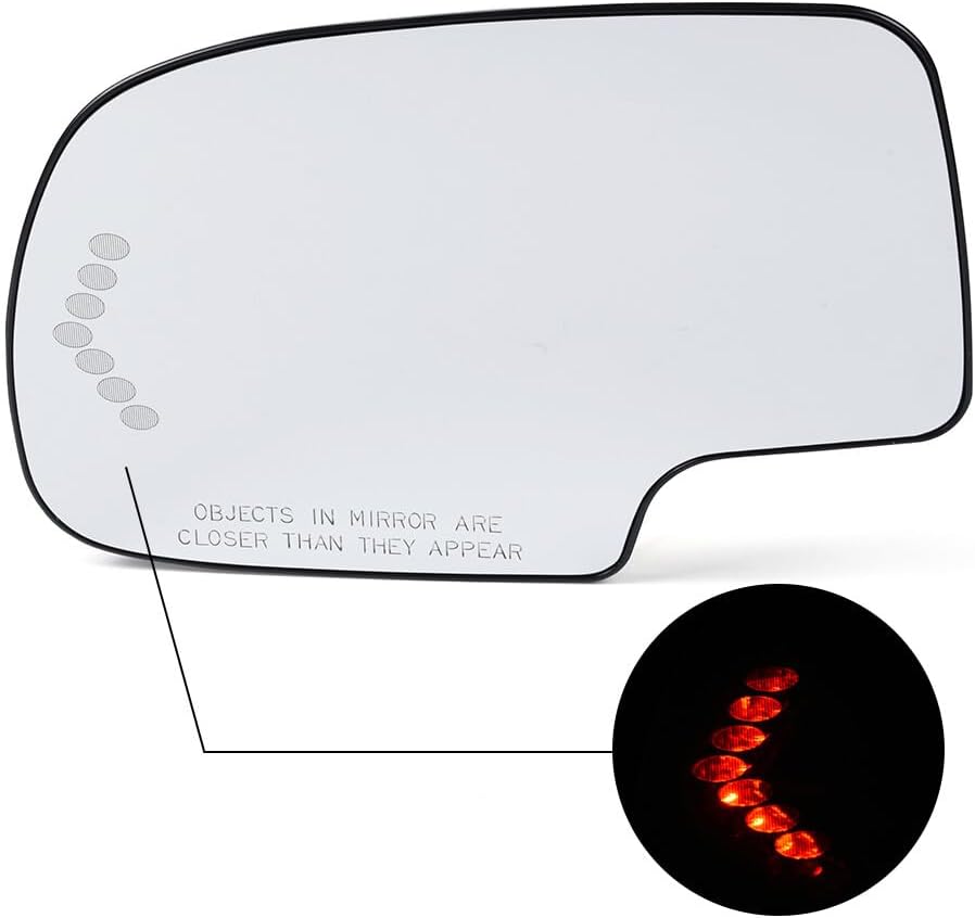 ya 2 8.15 fit for Chevy for GMC for Cadillac Side Heated Glass Mirror w/Turn Left Signal & Right