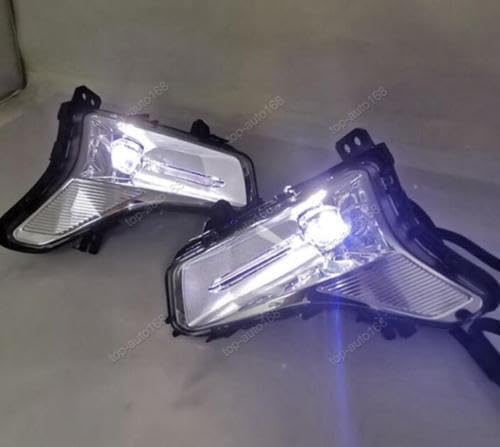 ya 9 10.24 LED Front Bumper Fog Lamp Assembly Kit w/wiring/Bezel for Ford Fusion 2019-2020