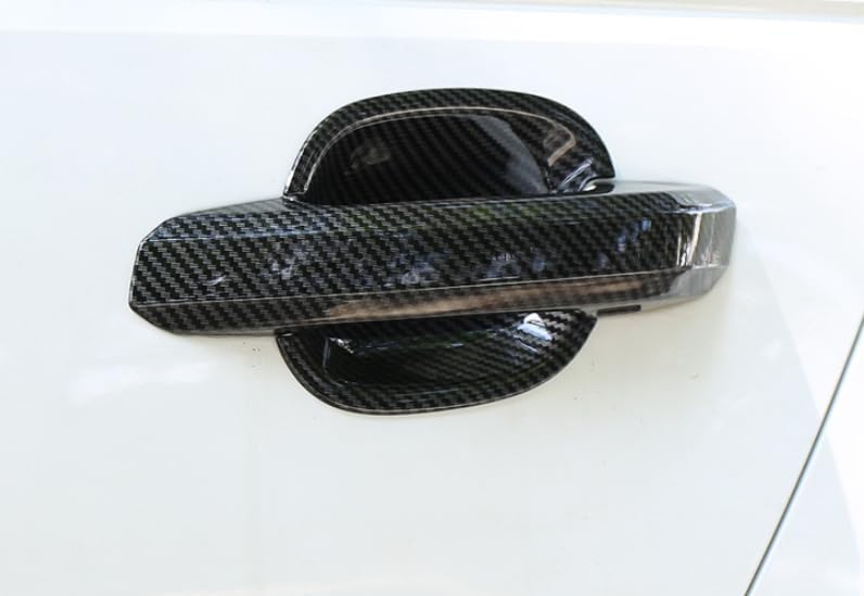 ya 5 8.10 for Audi 2017-21 A4 A5 ABS Carbon Fiber Outside Door Bowl Handle Cover Trim 8PCS