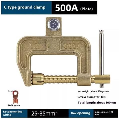ya 28 10.13 baidi 500A Brass G-Shape Grounding Welding Clamp, Welding Machine Grounding Clamps-3-1