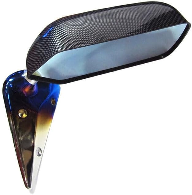 ya 11 9.14 baidi2 pieces of car for MAN ual adjustment retro F1 style blue side mirrors carbon fiber appearance -