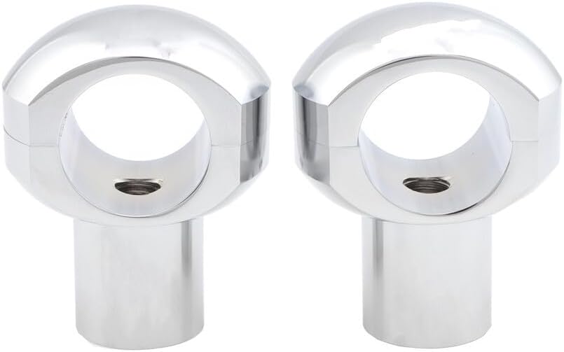 ya 4 8.8.2 Chrome 32mm CNC Handlebar Riser Bar Mount Clamp for Harley Touring Softail Dyna
