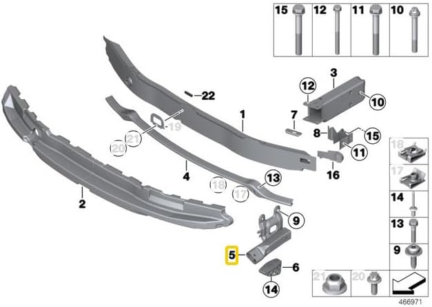 ya 6 8.24 baidi 51118051189 Front Lower Left Bumper Carrier Bracket for BMW F20 F21 F22 F23 F30