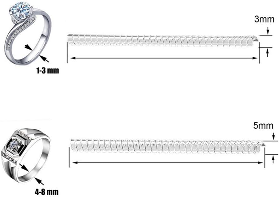 ya 4 8.24 baidi 10 Pcs Ring Size Adjuster for Resizing Adjustable Guard PU Coil Sizer