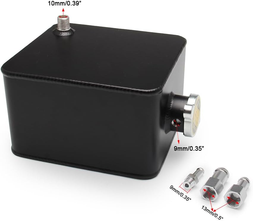 ya 10 9.16 baidi GM 2.5L Water Coolant Radiator Overflow Recovery Tank Bottle Aluminum