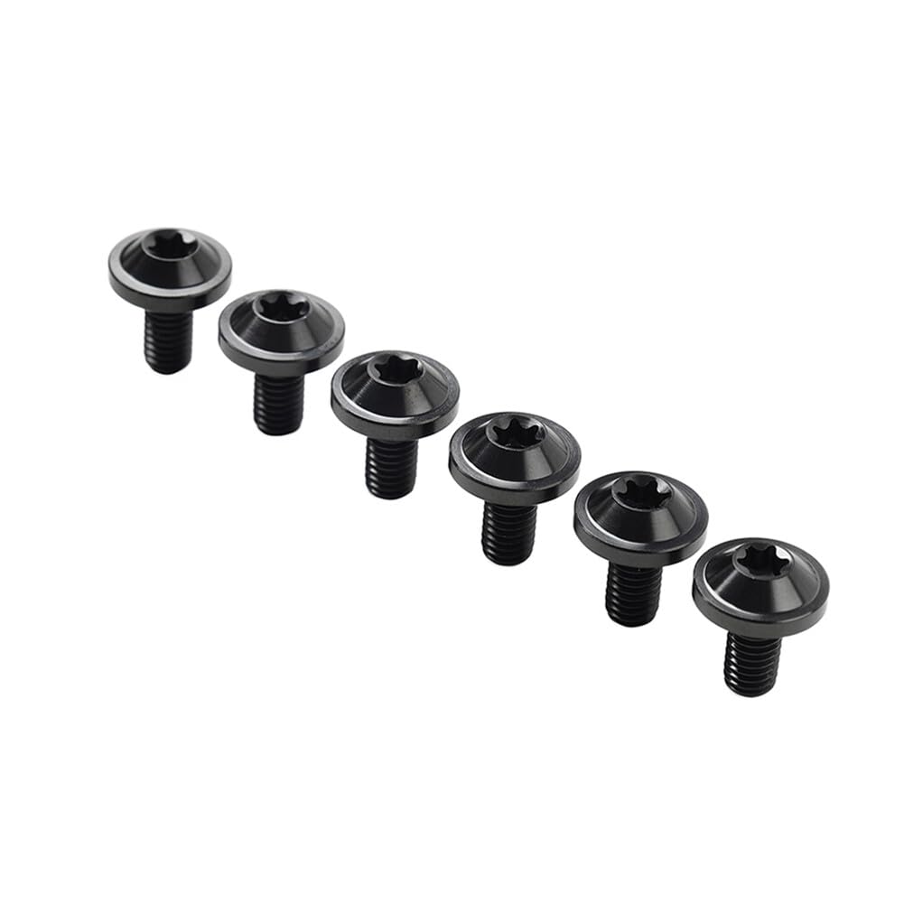 ya 9 10.24 6pcs Alloy Bolts Truss Torx Head Screws M5x25mm for Motorcycle Black