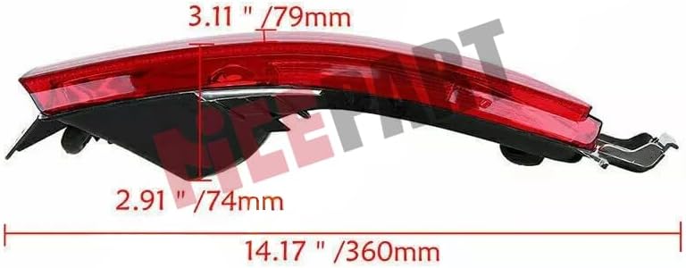 ya 4 8.10 Left tail light rear bumper fog light compatible with for VW Touareg 11-2014