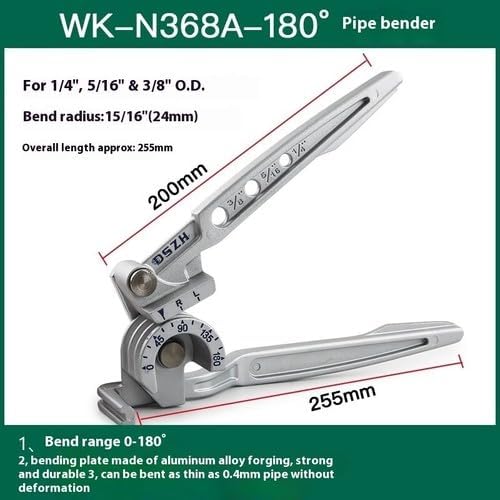 ya 14 9.20 zhengce Manual Pipe Bender, Size 6/8/10 Multi-purpose, Copper Pipe Aluminum Pipe Be-3