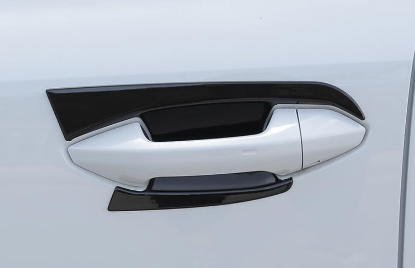 ya 5 8.10 for Audi A3 2022-2023 Bright Black Outside Door Bowl Handle F for Rame Cover Trim 9P