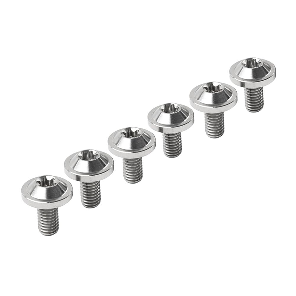 ya 9 10.24 6pcs Alloy Bolts Truss Torx Head Screws M5x25mm for Motorcycle Silver