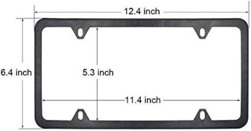 ya 9 10.24 2 Piece Car License Plate Frame Cap Hood Rear Boot Screw Cap Chrome Suitabl