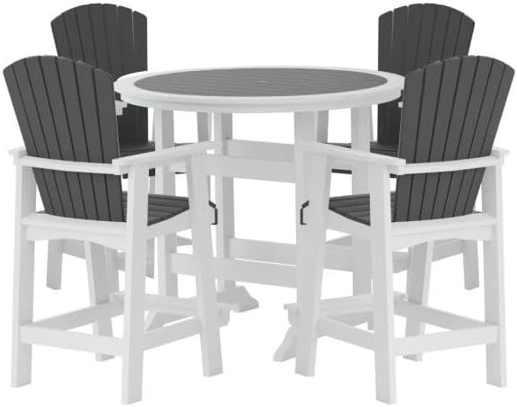 ya 28 10.13 baidi for Patio White 5 Piece Bar Table Sets Tall Adirondack Chairs