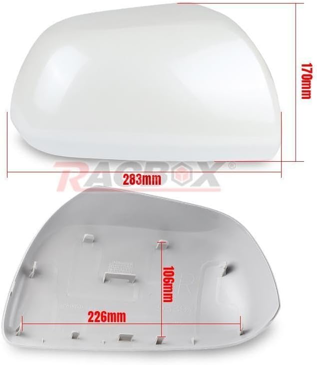ya 11 9.14 baidiRight Passenger Side Rearview Mirror Cover Cap White For 08-13 for Toyota Highlander