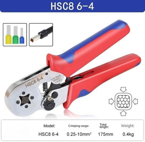 ya 28 10.13 baidi HSC8 6-4 Hexago l Serrated Self-Adjusting Ratchet Wire Termi l Crimper Kit-30