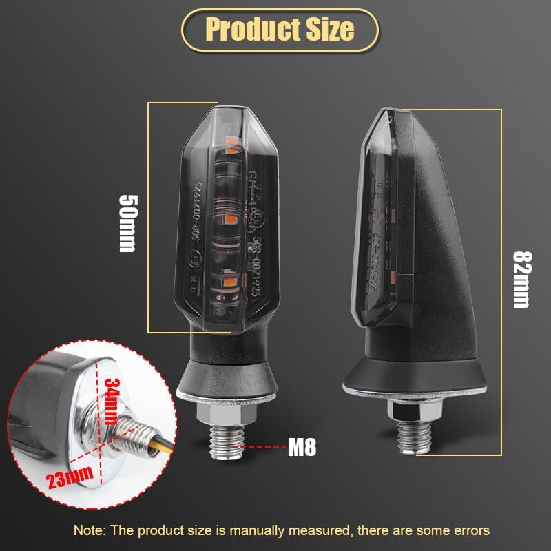 ya 7 8.24 baidi 4pcs Smoke Motorcycle LED Turn Signal Blinker Light Indicator for Suzuki for Yamaha