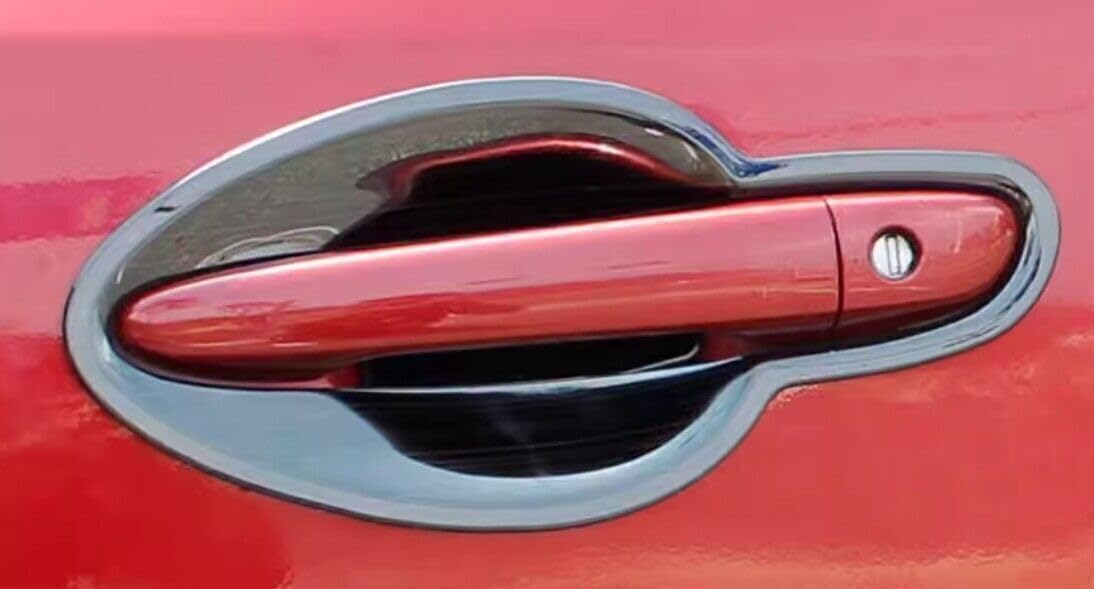 ya 5 8.10 for Mazda 3 Axela 2017-18 Bright Black Steel Exterior Side Door Bowl Cover Trim