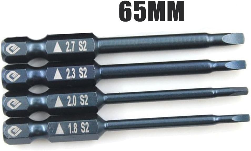 ya 28 10.13 baidi 4pcs 65mm 1/4 Hex Shank Triangle Magnetic Screwdriver Bit Set