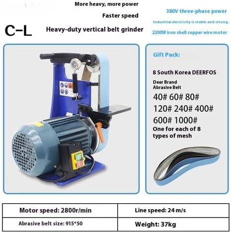 ya 14 9.20 zhengce Belt Sander Metal Grinder Electric Small Sanding and Polishing Machine Vert-4